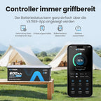 Batería de Litio LiFePO4 12 V 600 Ah con App, BMS 300 A y 3840 W para Autocaravana y Solar