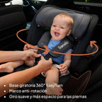 LIONELO Bastiaan RWF i-Size Silla de Coche Giratoria 360° de 40 a 150 cm, Isofix y Top Tether