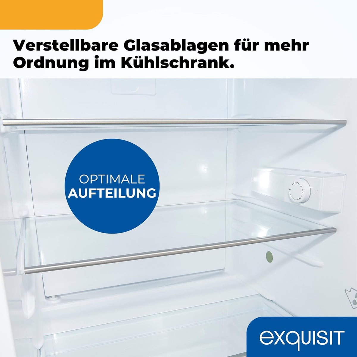 Exquisit KS516-V-H-010D Frigorífico sin Congelador 133 L, Silencioso 39 dB, Blanco