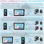 CARPURIDE W702S Pro Pantalla CarPlay para Moto 7" con Soporte BM05, Android Auto Inalámbrico