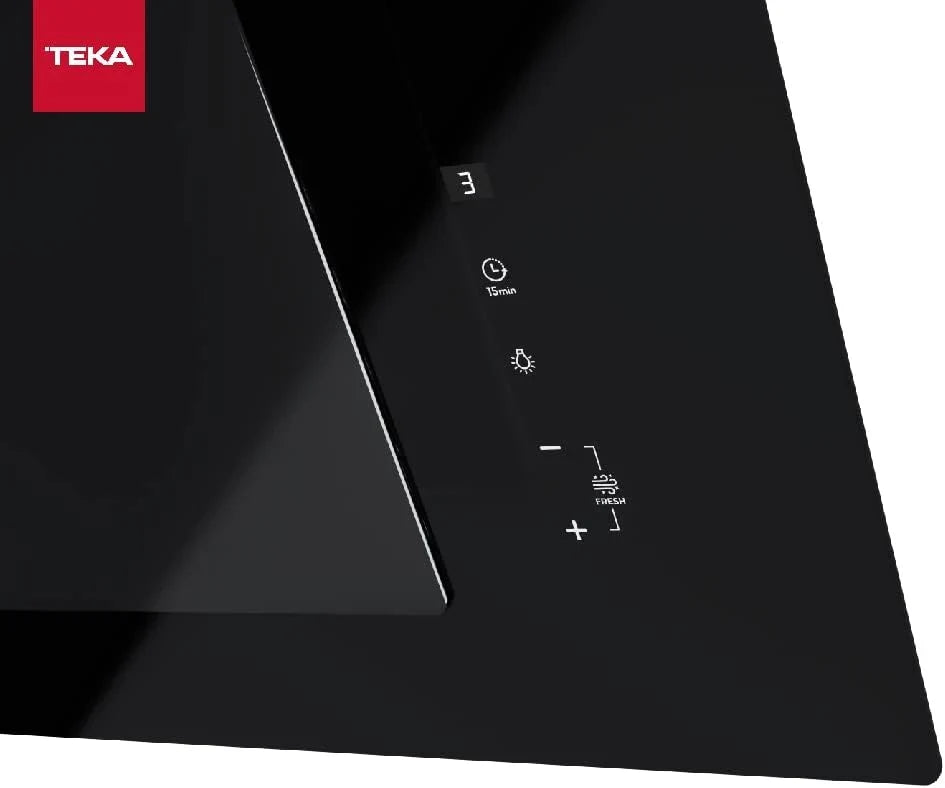 TEKA DVT 78660 TBS Campana Decorativa Vertical 70 cm, Aspiración Perimetral, Motor EcoPower, Negra