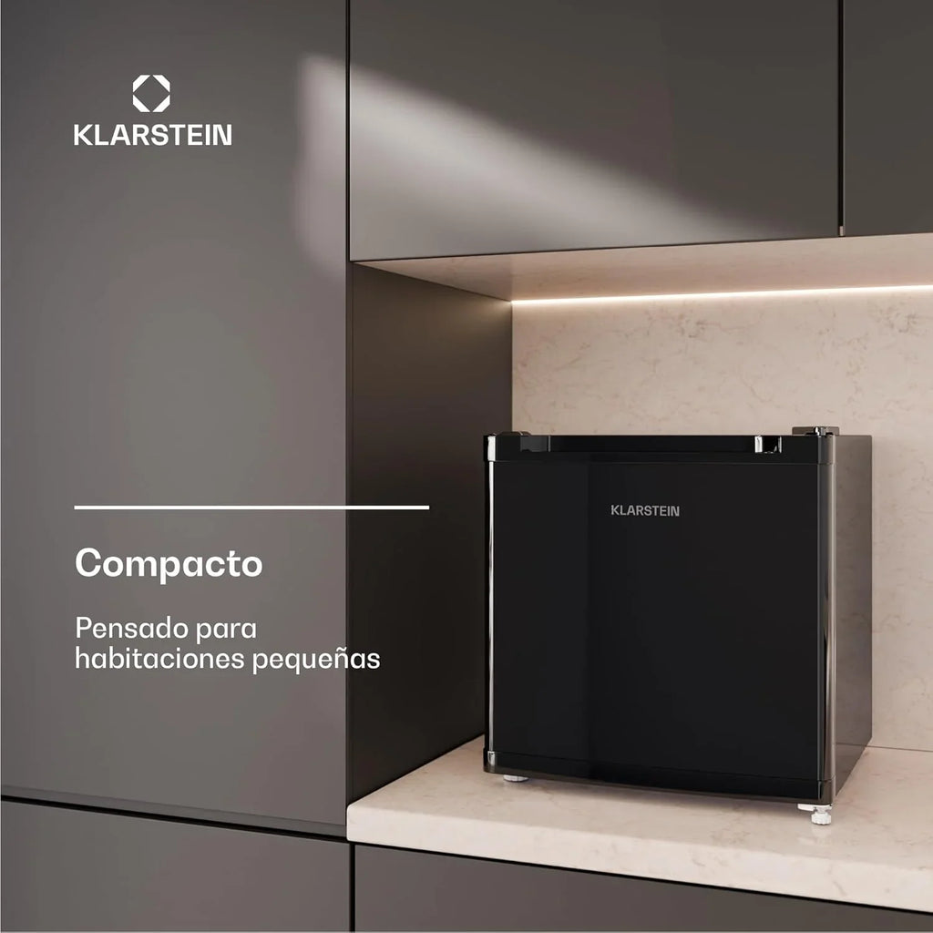 Klarstein Irene Mini Nevera / Congelador 31 L, de -24 °C a 10 °C, Silencioso 38 dB, Negro