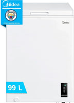 MIDEA Arcón Congelador Pequeño 99 L, Motor Inverter, Control Electrónico, Silencioso 39 dB, Blanco