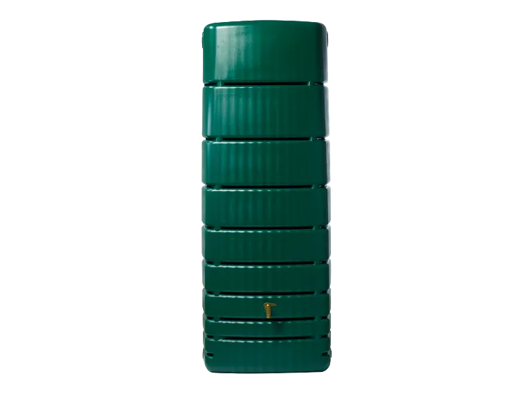 4rain Depósito de Agua de Lluvia SLIM 650 L con Grifo y Sujeción Antiviento