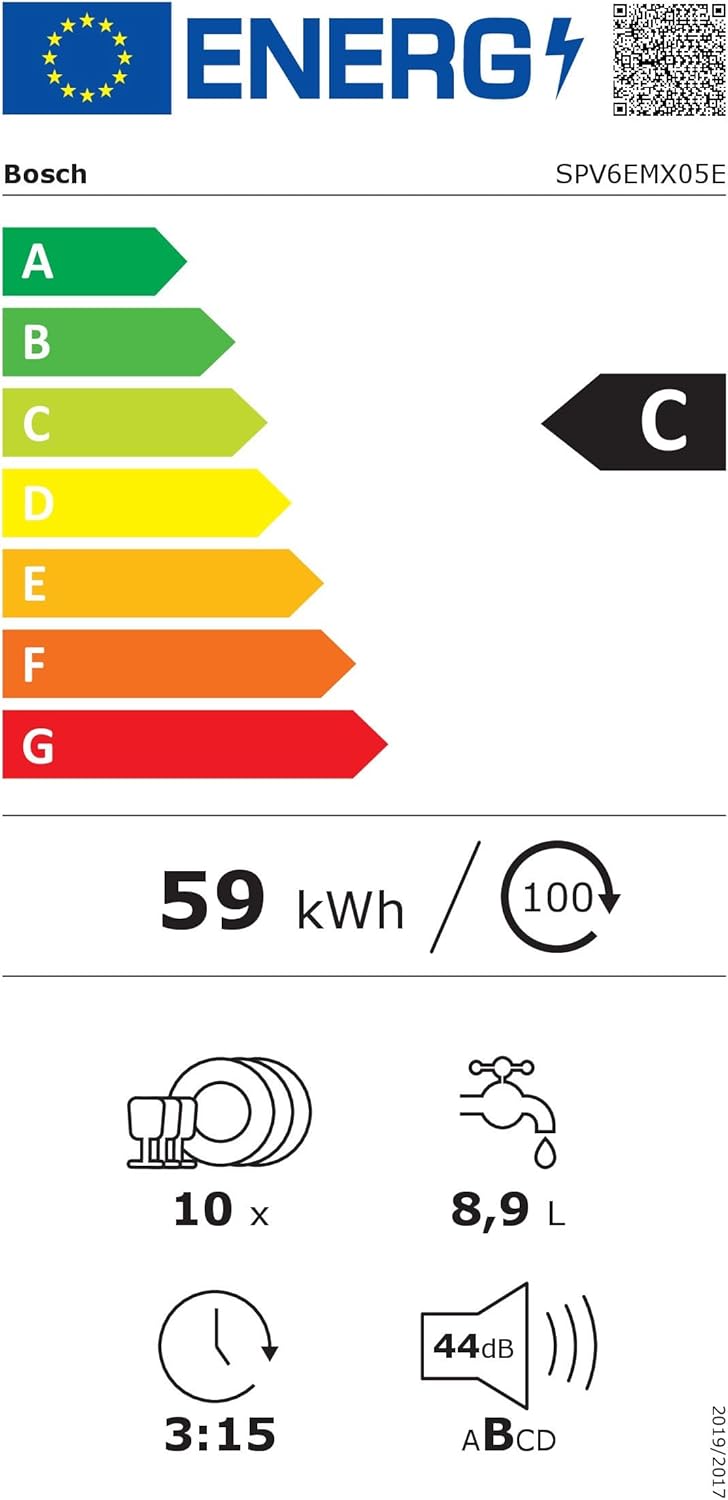 Bosch SPV2IKX10E Lavavajillas Integrable 45 cm Serie 2 con Home Connect y AquaStop