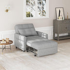 Bealife Sillón Cama Plegable con Respaldo Reclinable, Gris Claro