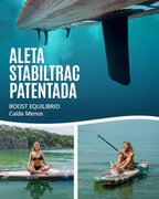 ZLX Tabla de Paddle Surf Hinchable 320 cm con Asiento de Kayak, hasta 204 kg, Antideslizante