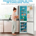 Midea MDRB424FGE02OE Frigorífico Combi No Frost 310 L, 188 x 60 cm, Inox