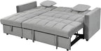 IBERA HOME Kris Sofá Cama Chaise Longue Reversible 210 x 145 cm con Arcón, Terciopelo Gris