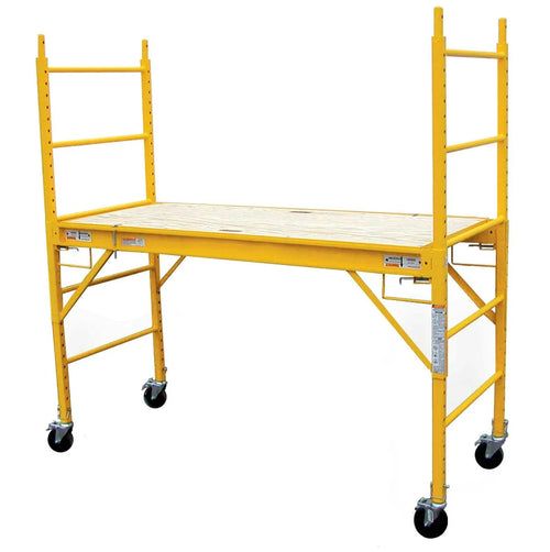 Andamio Plegable Móvil de Acero Pro Series, 454 kg, Altura de Trabajo 3,66 m, con Ruedas