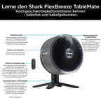 Shark FlexBreeze FA220EU Ventilador Híbrido con y sin Cable, Portátil, Interior y Exterior, Blanco