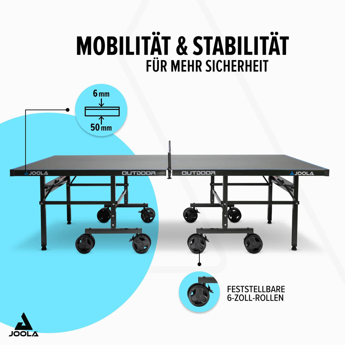 JOOLA J500A Mesa de Ping Pong de Exterior Resistente a la Intemperie