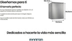 INFINITON CV-A85I Congelador Vertical 80 L, 85 cm, 3 Cajones, Puerta Reversible, Inox