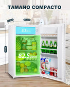 Upstreman BR321 Frigorífico Pequeño con Congelador 91 L, Silencioso, Blanco
