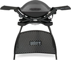 Weber Q 2400 Barbacoa Eléctrica con Soporte y Mesas Laterales, 54 x 39 cm, Dark Grey