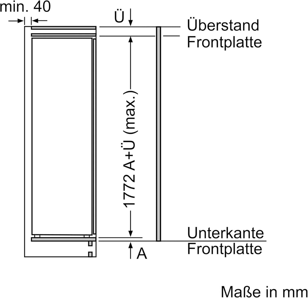 Bosch KIR81ADD0 Frigorífico Integrable 1 Puerta 310 L, 177,5 cm, VitaFresh XXL, Clase D