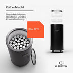 Klarstein Beersafe L Nevera para Bebidas 75 L de Acero Inoxidable con Pantalla LED, 0-16 °C