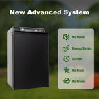 Smeta Frigorífico de Gas Trivalente 100 L con Congelador para Autocaravana, 12 V / 220 V, Negro