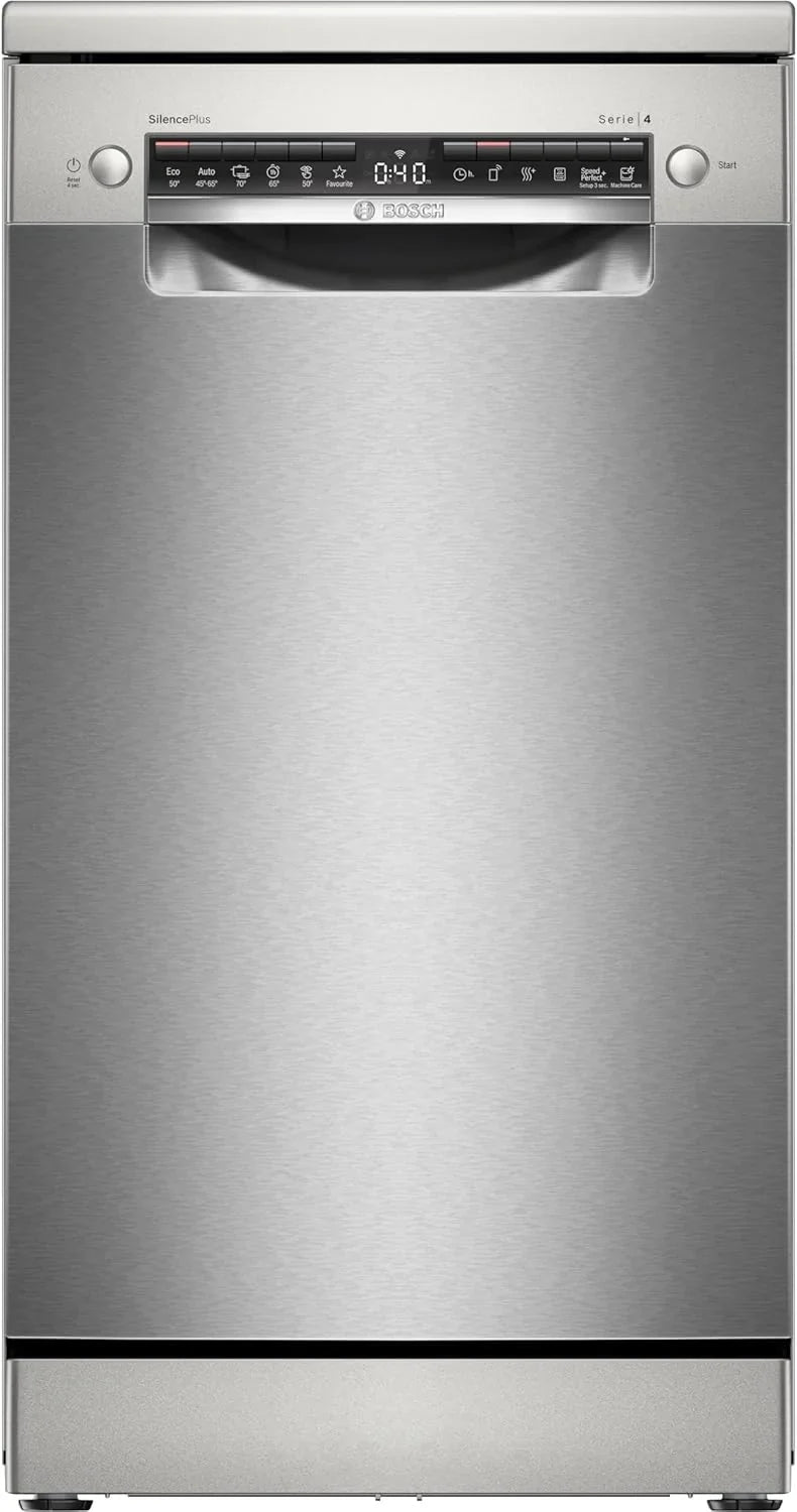 Bosch SPS4HMI49E Lavavajillas 45 cm Serie 4, Home Connect, EcoSilence, Acero Inoxidable