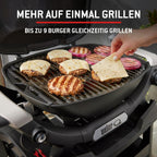 Weber Q 1100N Barbacoa de Gas Portátil con Encendido Electrónico, Negro Medianoche