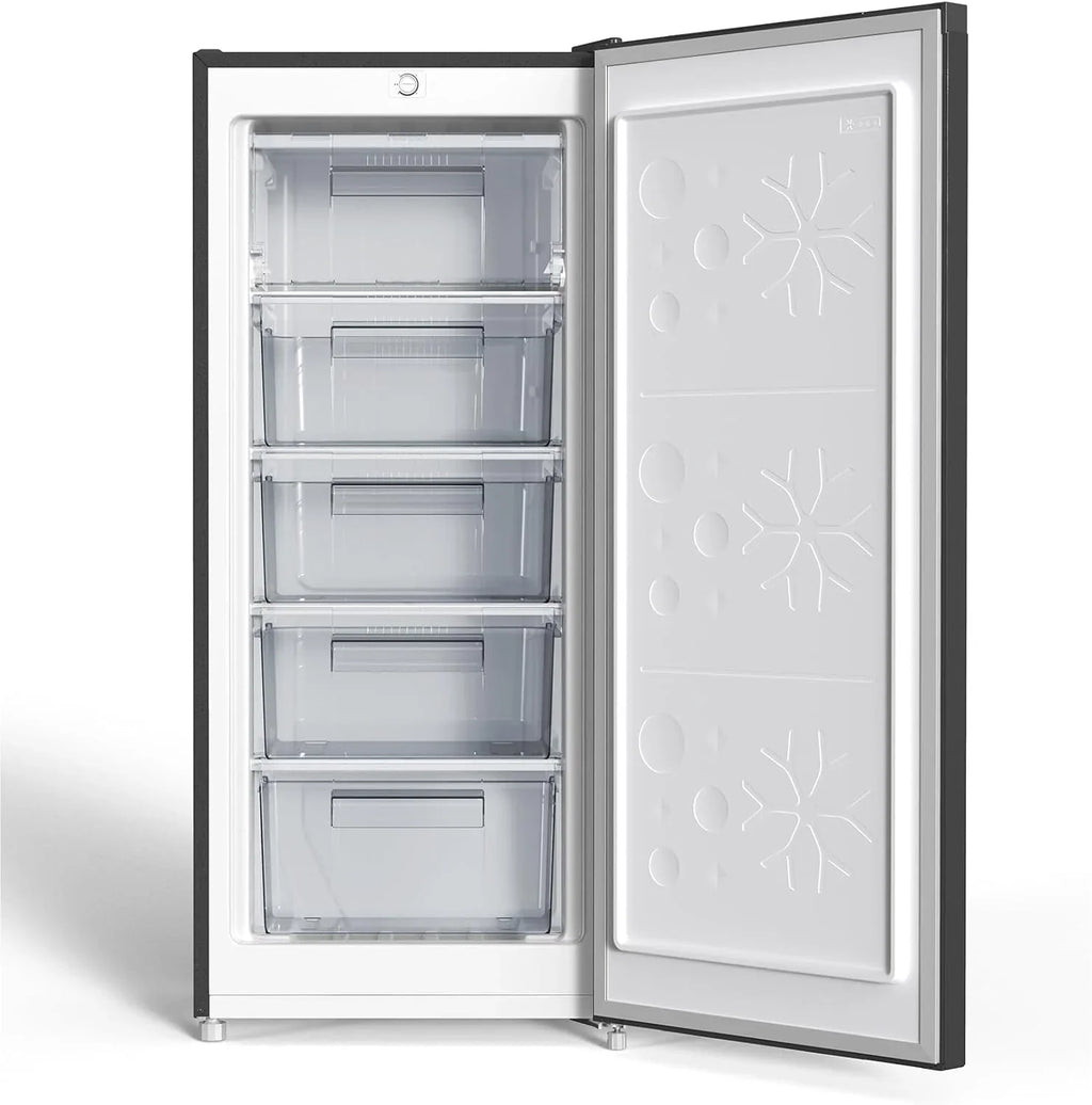 CHiQ FSD160D4E Congelador Vertical 145 L, Congelación Rápida, Silencioso, Negro