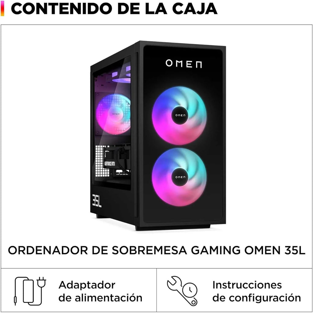 HP OMEN 35L GT16-0067ns PC Gaming AMD Ryzen 7 8700F, 32 GB DDR5, 1 TB SSD, RTX 5070 12 GB