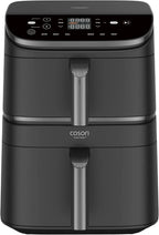 COSORI Turbo Tower Freidora de Aire 10,8 L Doble Cesta Vertical, 2630 W, 6 Funciones