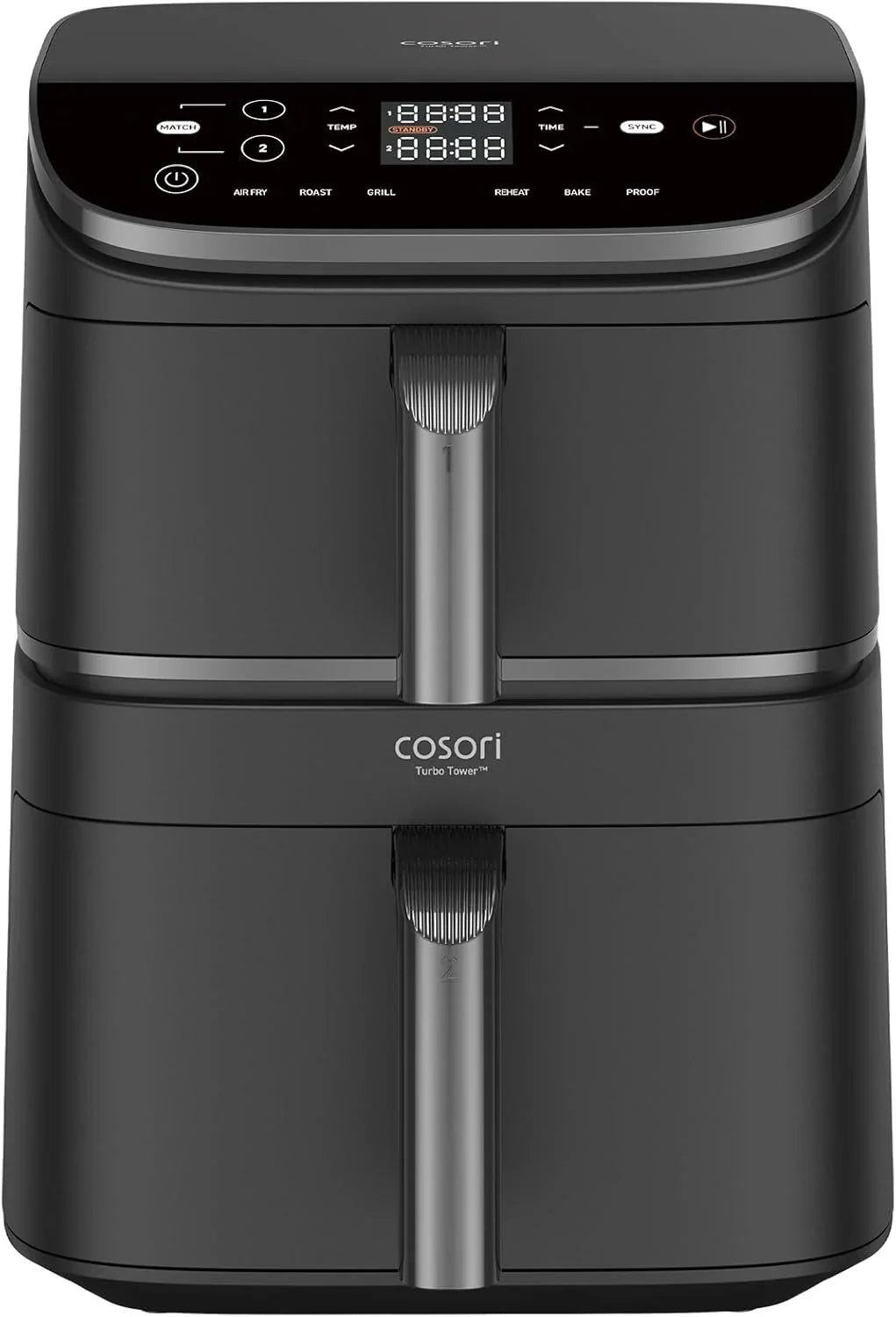 COSORI Turbo Tower Freidora de Aire 10,8 L Doble Cesta Vertical, 2630 W, 6 Funciones