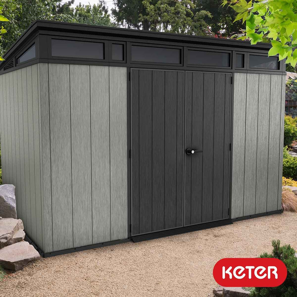 Keter Artisan 11 x 7 pies (3,4 x 2,1 m) Caseta de Jardín de Resina Robusta