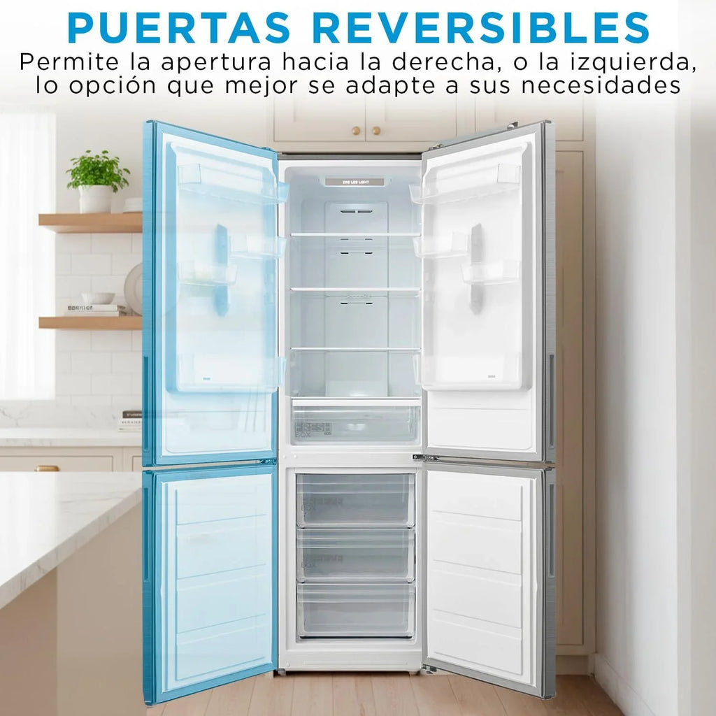 Midea MDRB424FGE02OE Frigorífico Combi No Frost 310 L, 188 x 60 cm, Inox