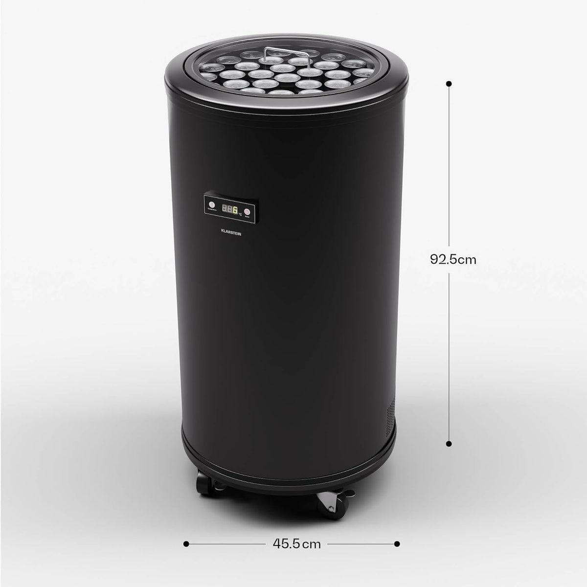 Klarstein Beersafe L Nevera para Bebidas 75 L de Acero Inoxidable con Pantalla LED, 0-16 °C