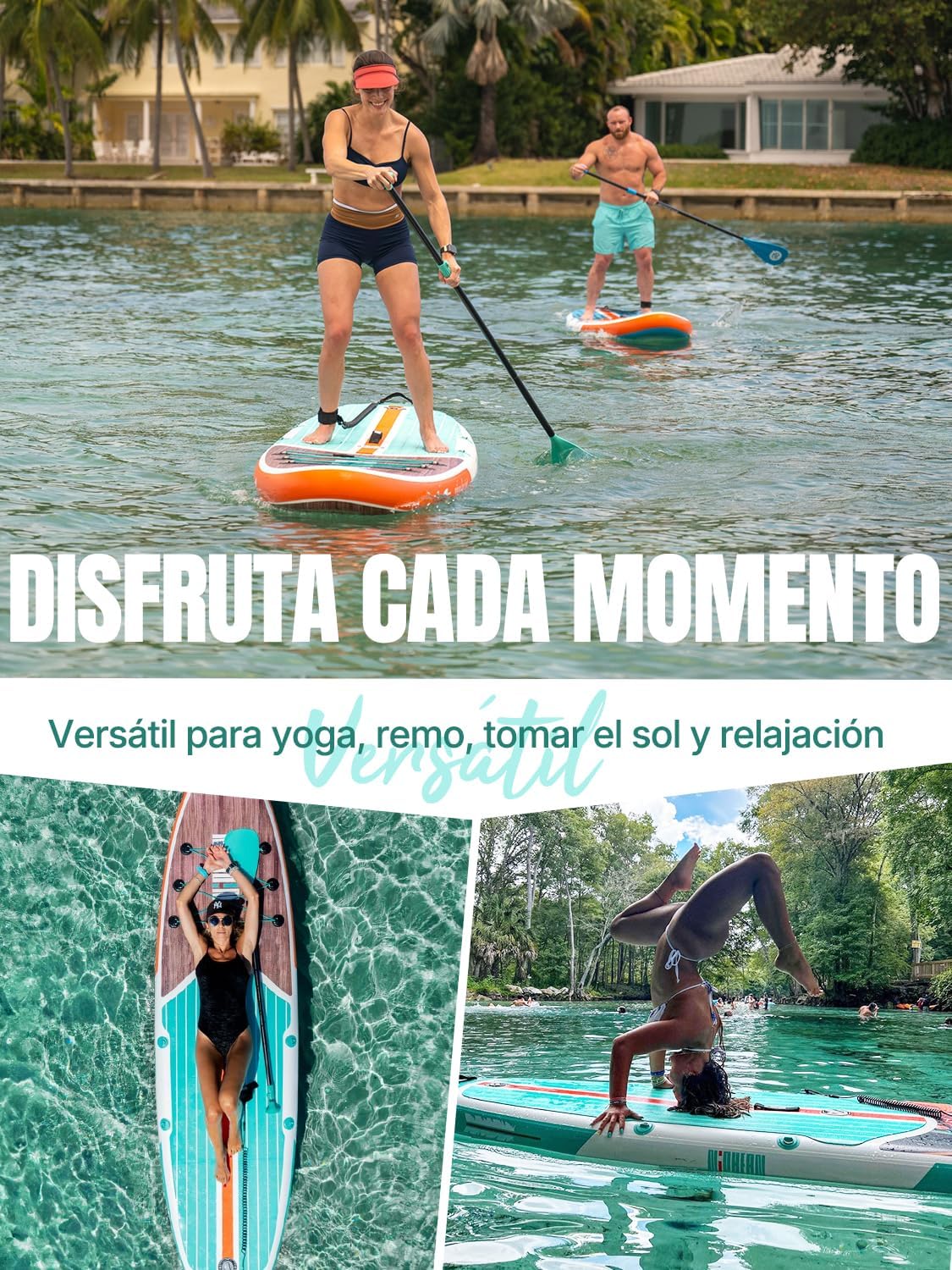 Niphean Tabla de Paddle Surf Hinchable 320 cm para 2 Personas con Asiento, hasta 200 kg