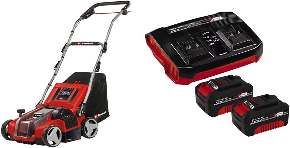 Einhell GE-SA 36/35 Li Escarificador-Aireador a Batería 36 V, 35 cm, con 2 Baterías de 4 Ah
