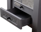 ProTermo Alpina G Estufa de Leña 8 kW con Ladrillo Refractario, Antracita