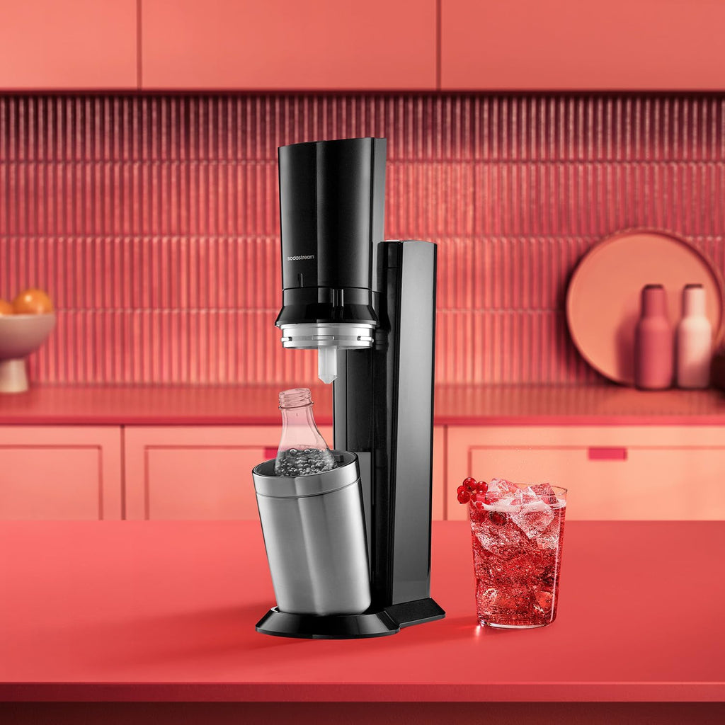 SodaStream Crystal 3.0 Máquina de Agua con Gas con 2 Cilindros CO2 Quick-Connect y 2 Jarras de Cristal