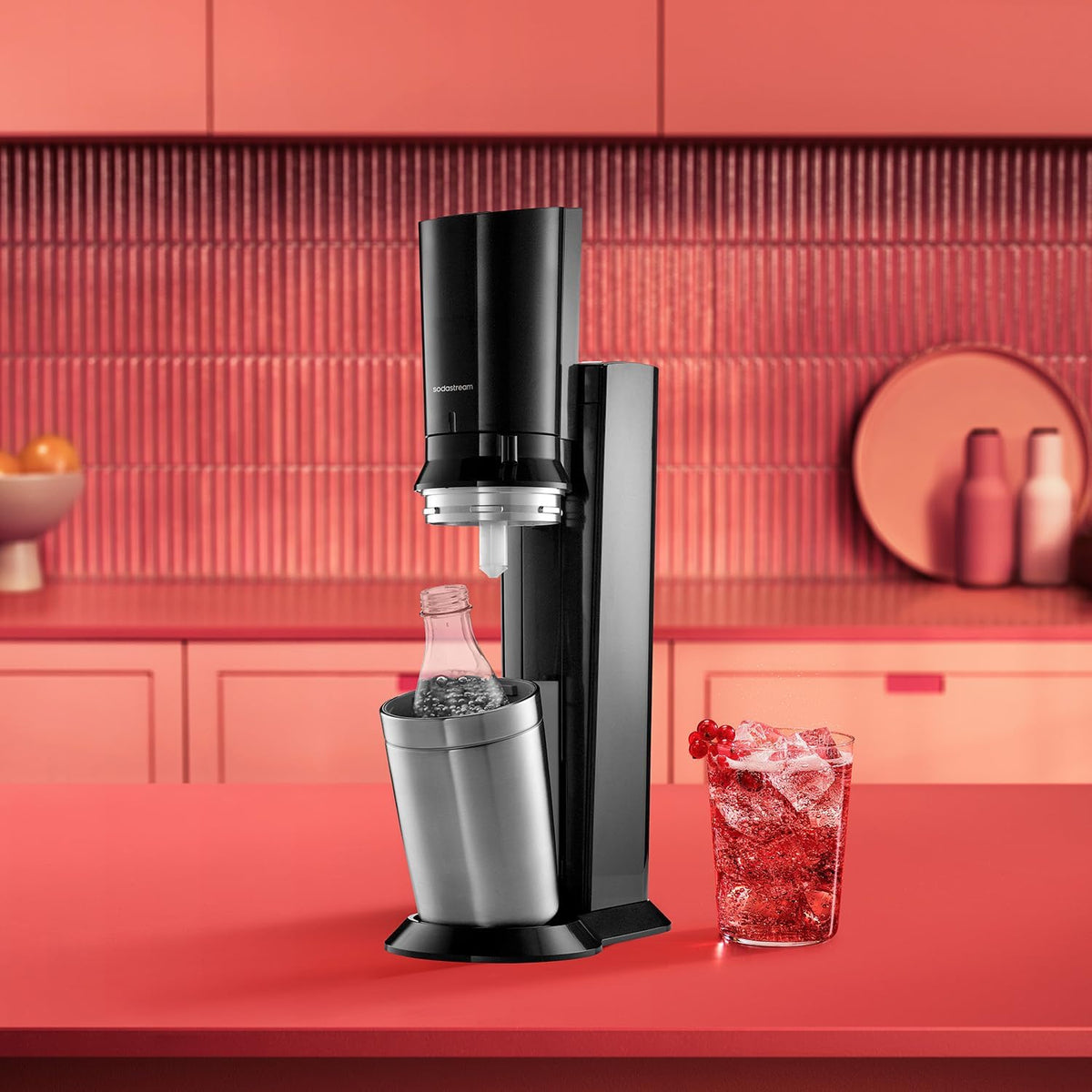 SodaStream Crystal 3.0 Máquina de Agua con Gas con 2 Cilindros CO2 Quick-Connect y 2 Jarras de Cristal