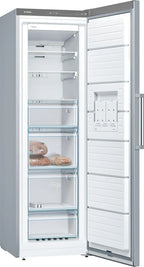 Bosch GSN29VIEP Congelador Vertical No Frost Serie 4, 186 x 60 cm, 242 L, Cajones BigBox, Acero