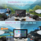 CARPURIDE W702S Pro Pantalla CarPlay para Moto 7" con Soporte BM05, Android Auto Inalámbrico