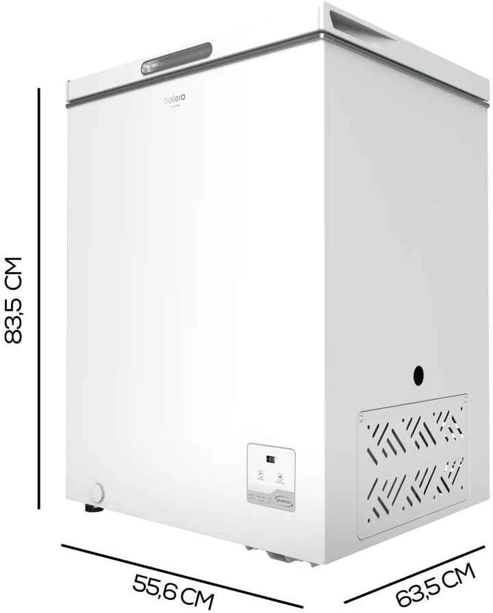 Cecotec Bolero CoolMarket Chest 142 White E Congelador Horizontal 142 L, Inverter Plus, Dual Function
