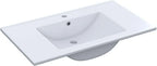 Mueble de Baño Sabela 80 cm Blanco Brillo con Lavabo PMMA, Espejo, 2 Cajones y 2 Puertas