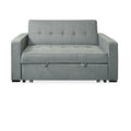 Sofá Cama 2 Plazas Vienna con Reposabrazos, Sistema de Arrastre, Gris