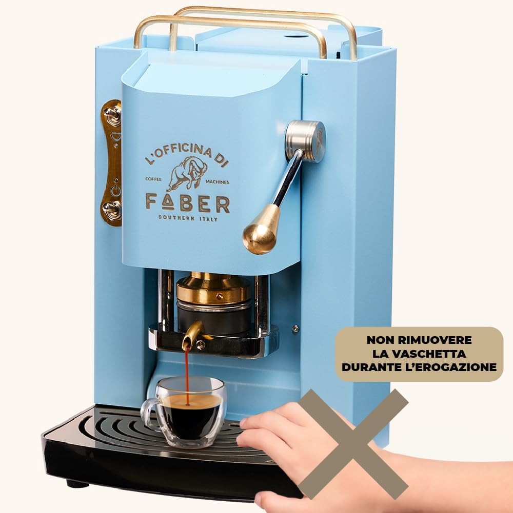 Faber Pro Total Deluxe Cafetera de Monodosis ESE 44 mm de Latón, 1,3 L