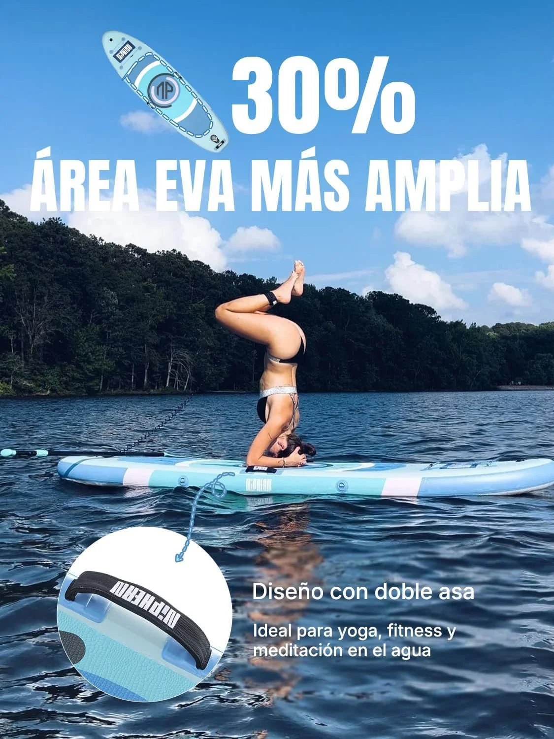 Niphean Tabla de Paddle Surf Hinchable 305 cm con Accesorios, SUP para Adultos y Principiantes