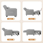 Bealife Sillón Cama Plegable con Respaldo Reclinable, Gris Claro