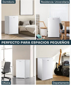 Upstreman BR321 Frigorífico Pequeño con Congelador 91 L, Silencioso, Blanco