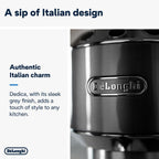 De'Longhi Dedica Style EC 685.M Cafetera Espresso de Brazo con Vaporizador, 15 cm, Plata
