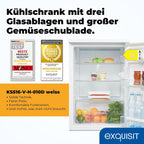 Exquisit KS516-V-H-010D Frigorífico sin Congelador 133 L, Silencioso 39 dB, Blanco