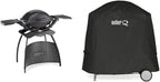 Weber Q 2400 Barbacoa Eléctrica con Soporte y Mesas Laterales, 54 x 39 cm, Dark Grey