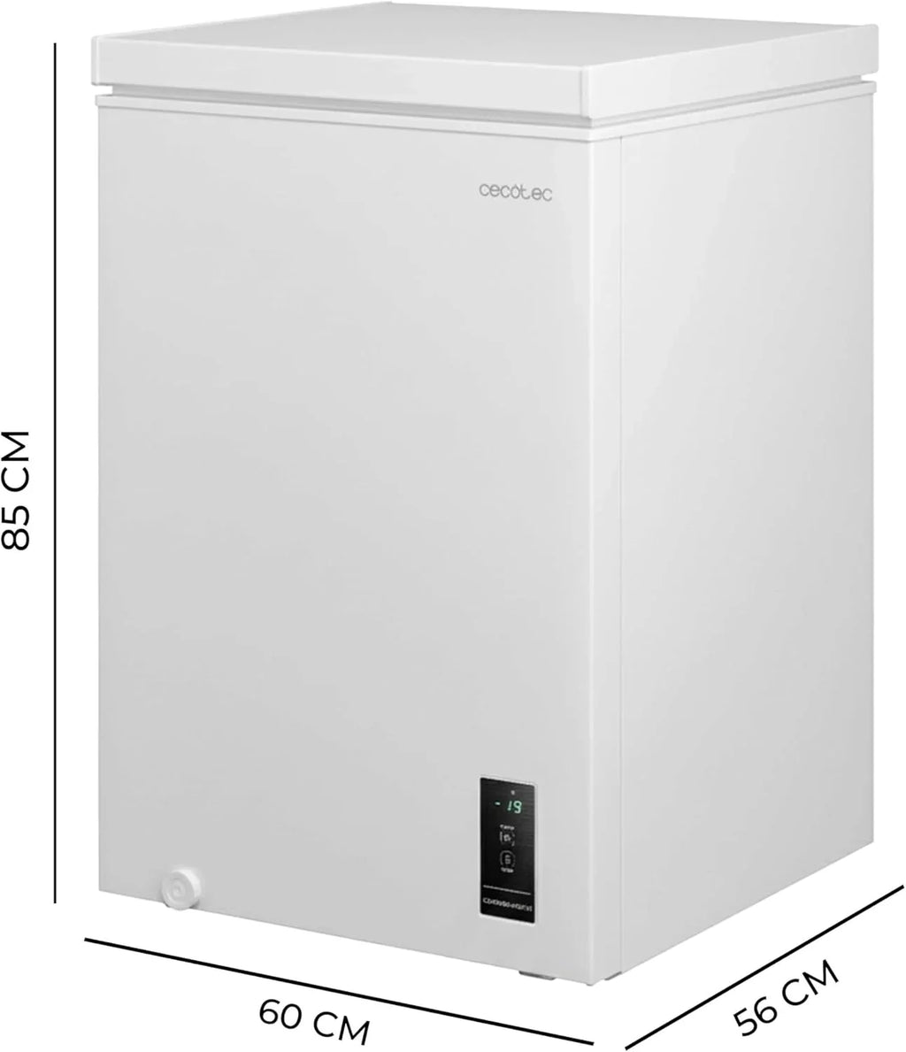 Cecotec Bolero CoolMarket Chest 143P White E Congelador Horizontal 143 L, Puerta ZeroG, Dual Function