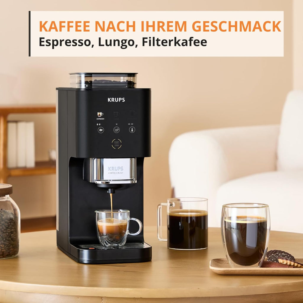 Krups Coffee Crush Extra SA4028E0 Cafetera Superautomática de Solo 15 cm con Molinillo de Acero